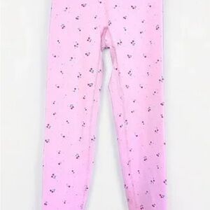 Pink Floral Print Leggings for Women